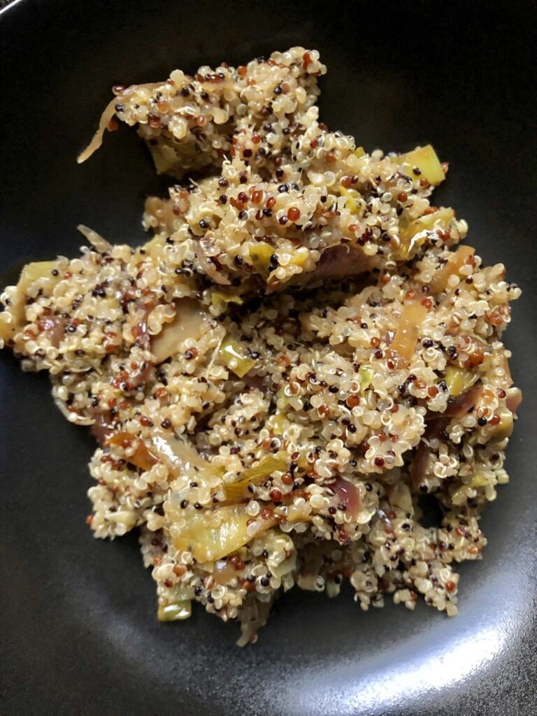 Quinoa poireaux et miel