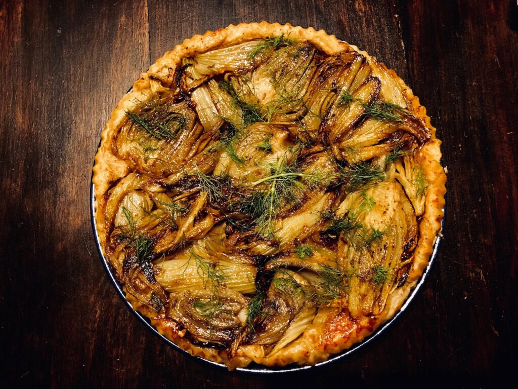 Tatin au fenouil et parmesan